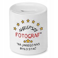 Skarbonka Dla Fotografa Najlepszy Fotograf Prezent Z Nadrukiem Ze Zdjęciem