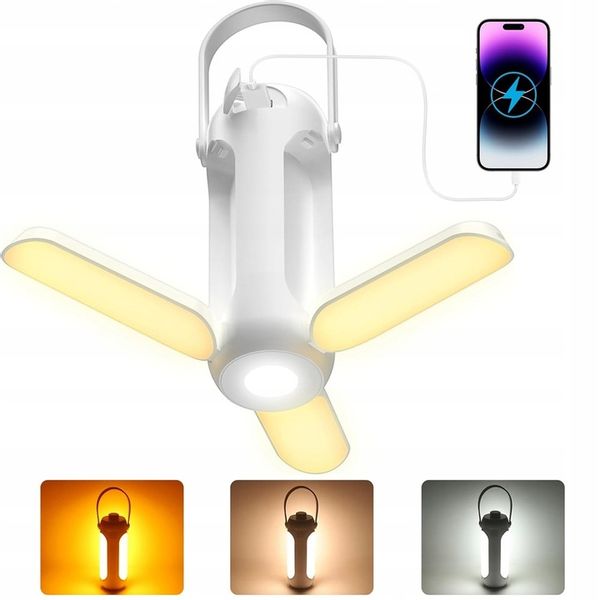 OŚWIETLENIE KEMPINGOWE LED MOŻLIWOŚĆ ŁADOWANIA 10000MAH 720LM LATARKI BIAŁY zdjęcie 1