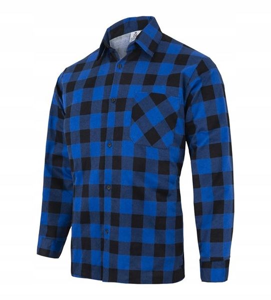 KOSZULA ROBOCZA FLANELOWA do pracy NIEBIESKA KRATA M zdjęcie 1