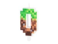 Świeczka urodzinowa z cyfrą "0", Minecraft (Piksele)