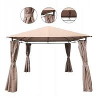 Pawilon ogrodowy JUKON 3x3 m beżowy altana stalowy z moskitierą