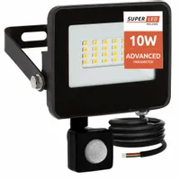 Naświetlacz Halogen LED 10W z Czujnik Ruchu i Zmierzchu Reflektor zimny