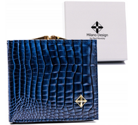 elegancki, mały portfel damski na bigiel i zatrzask - milano design