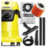 KARCHER ODKURZACZ BEZWORKOWY WD 3 NOWY MODEL 1400W 17l DO SAMOCHODU GARAŻU