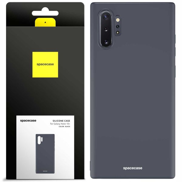 Spacecase Silicone Case Galaxy Note 10+ Black zdjęcie 1