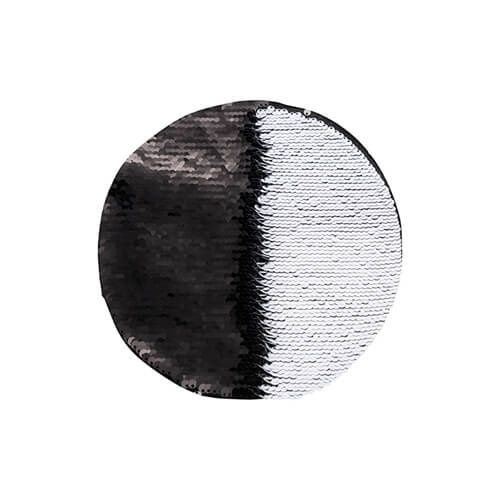 Dwukolorowe cekiny do sublimacji i aplikacji na tekstyliach - czarne kółko Ø 19 na Arena.pl