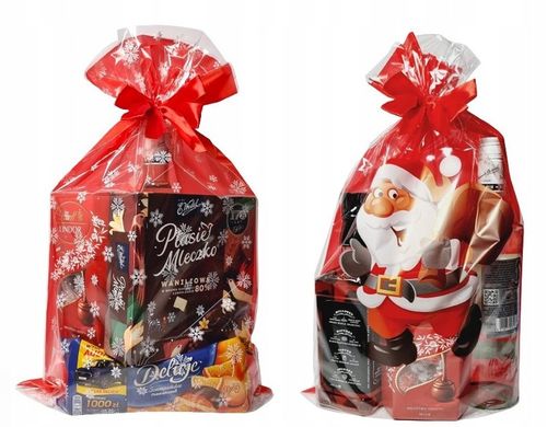 Torebki worki foliowe celofanowe ZŁOTE ŚWIĄTECZNE ŚNIEŻYNKI 30x50 50 szt. na Arena.pl