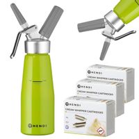 Syfon do bitej śmietany Hendi zielony z 30 nabojami N2O 0,5 l