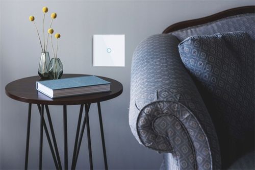 DOTYKOWY SZKLANY WŁĄCZNIK WYŁĄCZNIK ŚWIATŁA POJEDYNCZY BIAŁY SZKŁO na Arena.pl