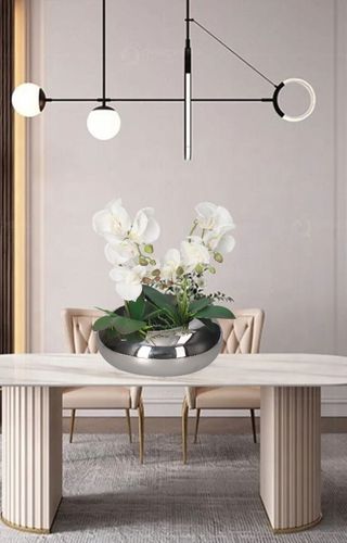 DONICZKA OSŁONKA CERAMICZNA SREBRNA NOWOCZESNA DUŻA na Arena.pl