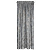 Zasłona GLORIA 140x300 cm stal połysk liście welwet gotowa taśma