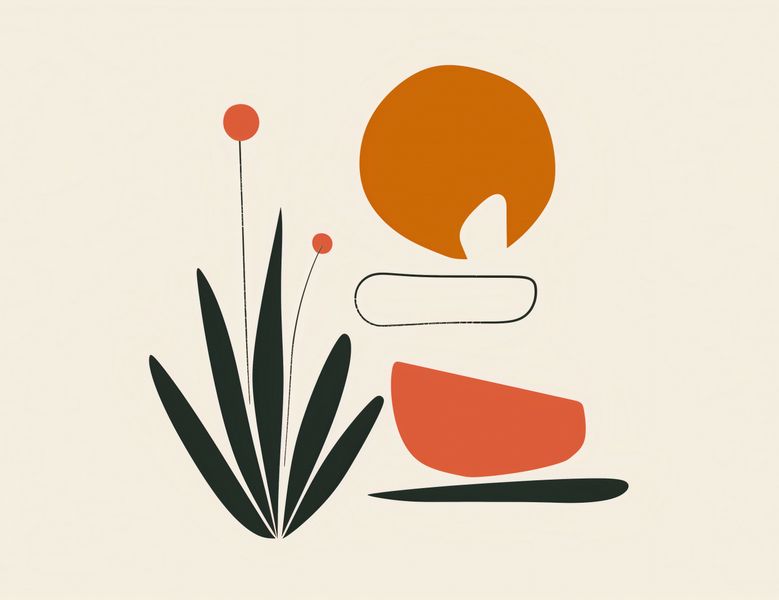 Plakat 65x50cm Abstrakcyjny Zen zdjęcie 1
