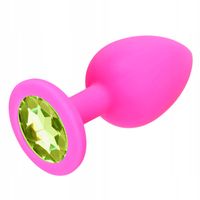 Podniecający plug analny silikonowy z kryształem.