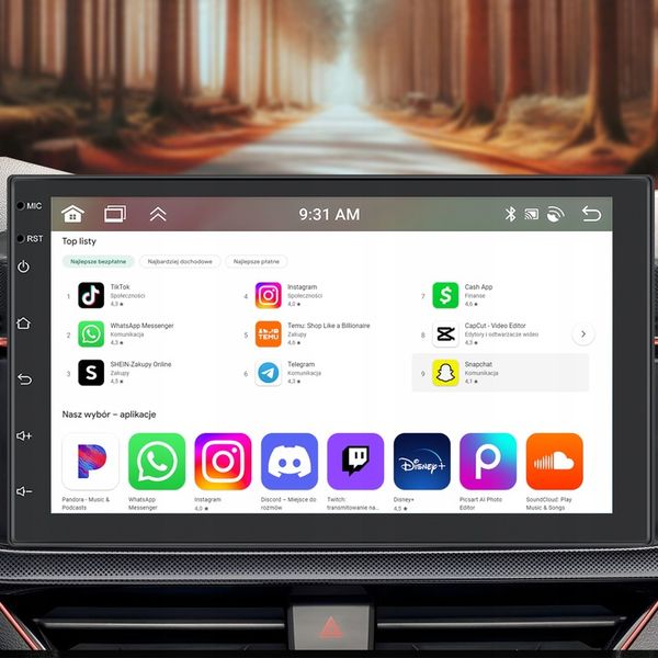 RADIO SAMOCHODOWE 2 DIN 6GB RAM ANDROID AUTO CARPLAY ANDROID 15 RDS zdjęcie 8