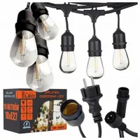 Girlanda ogrodowa łańcuch 10M + 10x żarówka LED 1W