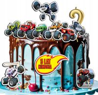 OPŁATEK ZESTAW NA URODZINY BLAZE TRUCK + IMIĘ