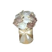 Flower Box Świece Sojowe Bukiet Prezent Róże Piwonie Ślub Urodziny S