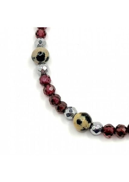 Bransoletka GRANAT JASPIS 925 zdjęcie 2