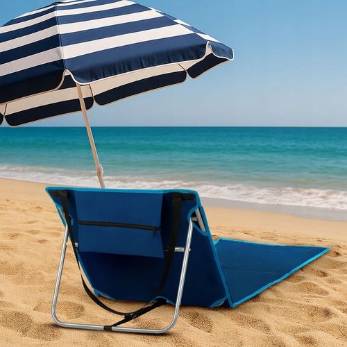 MATA PLAŻOWA Z OPARCIEM SKŁADANA REGULOWANY LEŻAK PLAŻOWY OUTTEC na Arena.pl