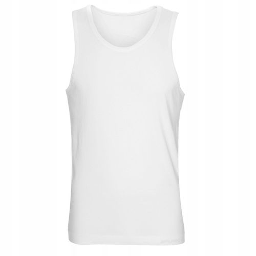 BRUBECK męska PODKOSZULKA na ramiączkach podkoszulek BAWEŁNA BIAŁA na Arena.pl