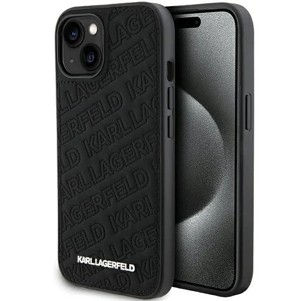 Etui Karl Lagerfeld Quilted K Pattern na iPhone 15 Plus / 14 Plus - czarne zdjęcie 1