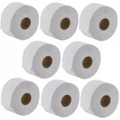 Jumbo Papier toaletowy Biały 80m do podajnika dozownika 640m Paczka 8 rolek