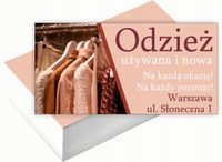 Wizytówki firmowe Foliowane 1000szt dużo wzorów ODZIEŻ UŻYWANA