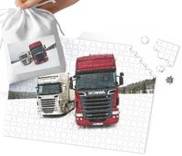 PUZZLE - CIĘŻARÓWKA TIR WZORY DLA CHŁOPCA 120el + WORECZEK