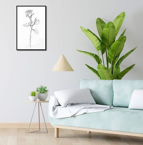 Plakat 40x60cm Kontur Róży na Arena.pl