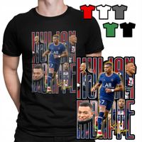 KOSZULKA T-SHIRT MĘSKI WZORY - Kylian Mbappé PIŁKARZ PIŁKA - XS