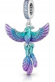Charms zawieszka srebrny feniks beads koralik charms srebro próba 925