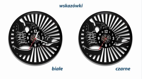 Zegar ścienny z płyty winylowej Trampki 84.2 na Arena.pl