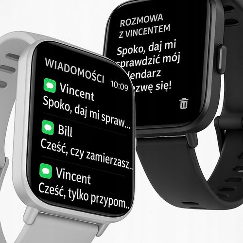 Smartwatch damski z funkcją rozmów i powiadomień puls kroki sen menu PL na Arena.pl