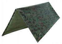 PŁACHTA PLANDEKA Tarp Survivalowa 3x2m biwakowa Mil-Tec Moro Camo Woodland