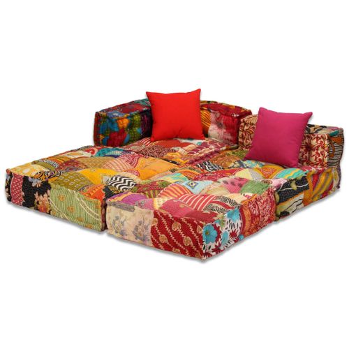 Patchworkowa sofa modułowa, 3-osobowa GXP-676007 na Arena.pl