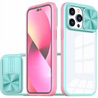Bakicey Silikonowe Etui do iPhone 13 Pro z Suwakiem do Aparatu, Niebieskie