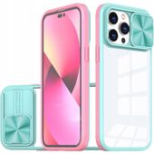 Bakicey Silikonowe Etui do iPhone 13 Pro z Suwakiem do Aparatu, Niebieskie
