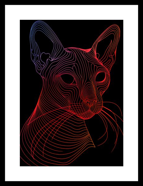 Plakat 21x29,7cm Cyfrowa Kocica zdjęcie 3