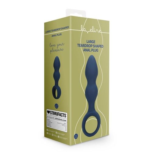 teardrop shaped anal plug   large   baltic blue na Arena.pl