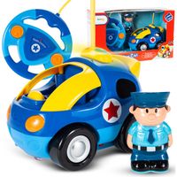 SAMOCHÓD AUTO POLICJA ZDALNIE STEROWANA DLA MALUCHA DZIECKA KIEROWNICA