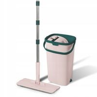 MOP PŁASKI HANDY + WIADRO DWUKOMOROWE Z WYCISKACZEM + KIJ TELESKOP + ZAPAS