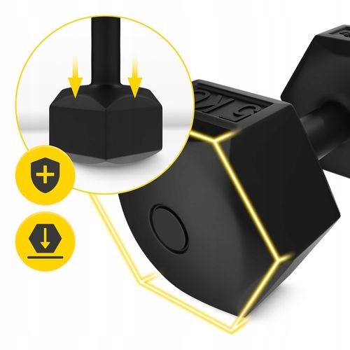 HANTLE BITUMICZNE HANTELKI ZESTAW DO ĆWICZEŃ FITNESS SIŁOWNIA TRENING 2x5kg na Arena.pl