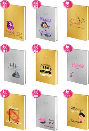 PLANER murarz tynkarz DZIENNY kalendarz książkowy A4 złoty srebrny na Arena.pl