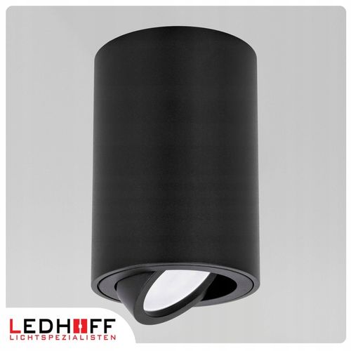 4x Oprawa natynkowa sufitowa LED halogenowa TUBA GU10 Ruchoma czarna na Arena.pl