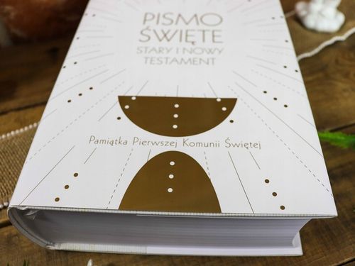 20p Pismo Święte Biblia Pierwsza Komunia Prezent Pamiątka Duży Format B5 na Arena.pl
