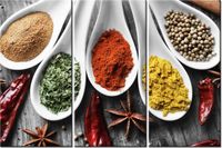 60 90CM OBRAZ 3 ELEM SMAKI ŚWIATA DRUK PŁÓTNO RAMA