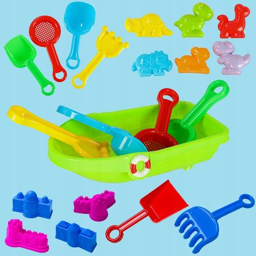 DUZY ZESTAW XXL PIASEK KINETYCZNY 5 KG BASEN ŁOPATKA PIASKOWNICA STATEK na Arena.pl