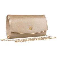 kopertówka damska w złotym kolorze wykonana z tkaniny syntetycznej