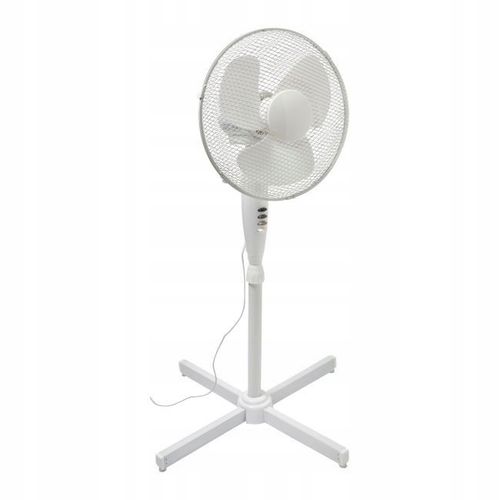 DUŻY WENTYLATOR BIUROWY WIATRAK PODŁOGOWY STOJĄCY DO DOMU BIURA BIAŁY na Arena.pl