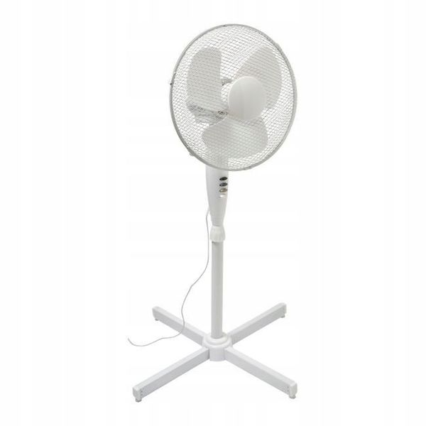 DUŻY WENTYLATOR BIUROWY WIATRAK PODŁOGOWY STOJĄCY DO DOMU BIURA BIAŁY zdjęcie 2